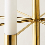 Люстра золотая с 16-ю тонкими цилиндрическими плафонами Shoulders варинант исполнения - 4 | Loft Concept в Орле