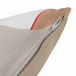 Подушка декоративная хлопковая бежевого цвета с абстрактным принтом Elysian Flow Sand варинант исполнения - 4 | Loft Concept в Орле