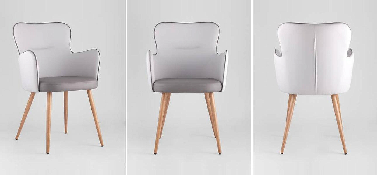 Стул Space Chair Серая Экокожа Стул Space Chair Серая Экокожа - Loft-Concept в Орле