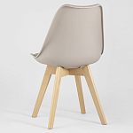 Стул с основой из пластика и мягким сиденьем Arvika Beige варинант исполнения - 5 | Loft Concept в Орле