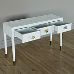 Дизайнерский Письменный стол Elsa Dreams White с тремя ящиками варинант исполнения - 4 | Loft Concept в Орле