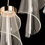 Люстра каскадная с 10-ю прозрачными плафонами Wave Line варинант исполнения - 8 | Loft Concept в Орле