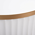 Консоль с ящиком белая с золотом Textured White Console with Gold варинант исполнения - 3 | Loft Concept в Орле