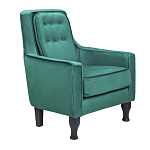 Кресло с мягкой обивкой из велюра на 4-х ножках из массива березы Scarlett Armchair green варинант исполнения - 1 | Loft Concept в Орле