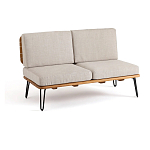 Двухместный диван из акации без подлоконтиков Amra варинант исполнения - 1 | Loft Concept в Орле