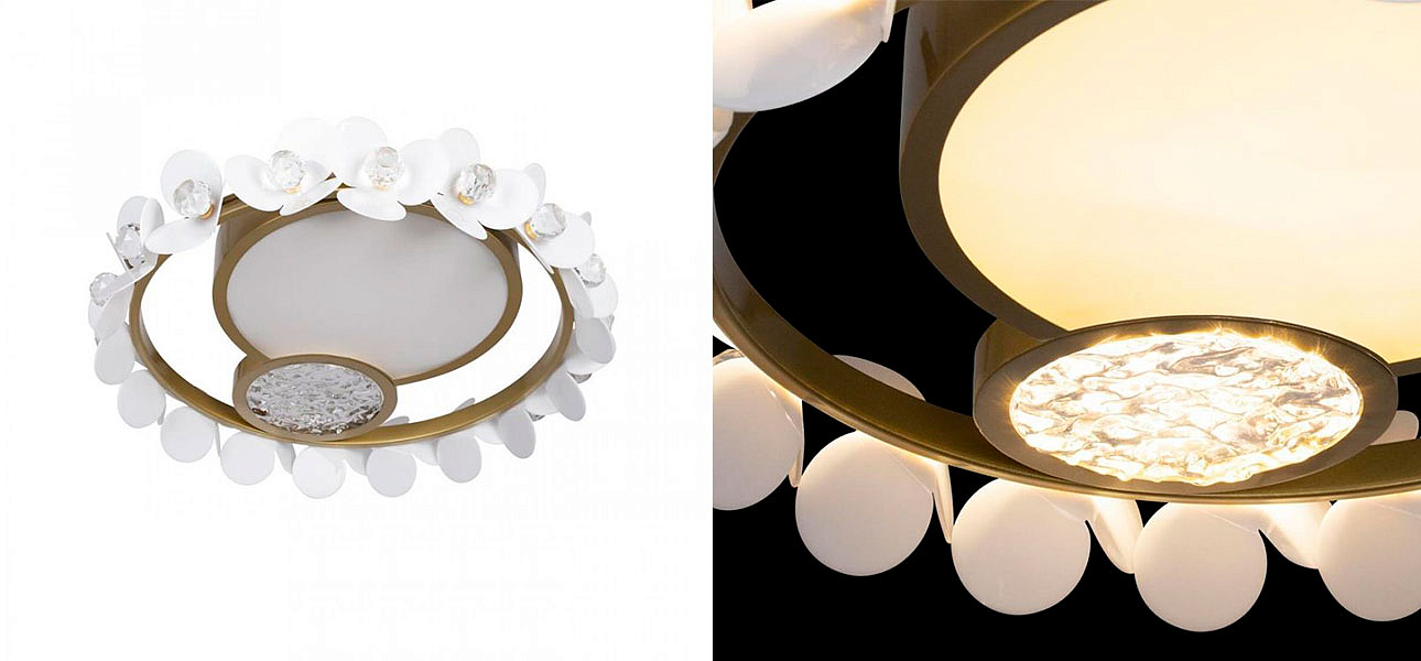 Потолочный светильник Белые Цветы White Flowers Ceiling lamp D 46 Потолочный светильник Белые Цветы White Flowers Ceiling lamp D 46 - Loft-Concept в Орле