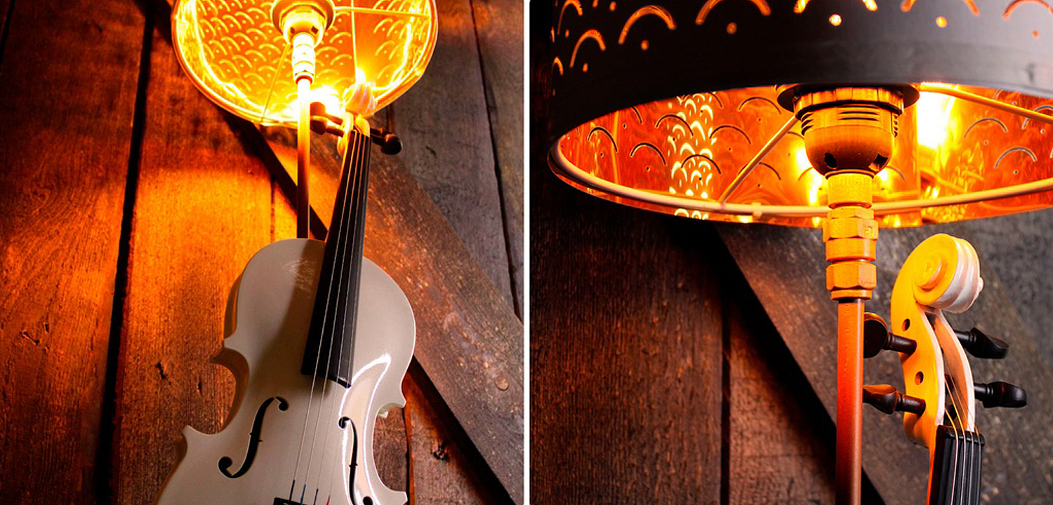 Настольная лампа Violin white Настольная лампа Violin white - Loft-Concept в Орле