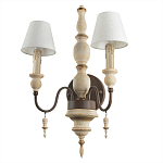 Бра с двумя конусовидными белыми тканевыми абажурами Terrain варинант исполнения - 3 | Loft Concept в Орле