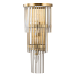 Бра с золотистым основанием и прозрачными трубками Nembus варинант исполнения - 1 | Loft Concept в Орле