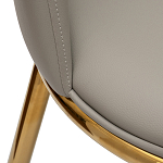 Стул бежевый из экокожи на золотых ножках Attribute of Elegance варинант исполнения - 2 | Loft Concept в Орле