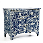 Комод инкрустация костью ORIENTAL Indian синий орнамент варинант исполнения - 2 | Loft Concept в Орле