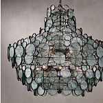 Люстра с каскадом из круглых прозрачных декоративных элементов Harmony of Light варинант исполнения - 2 | Loft Concept в Орле