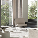 Дизайнерское кресло без подлокотников кожаное на металлическом каркасе PAULA Armchair варинант исполнения - 5 | Loft Concept в Орле