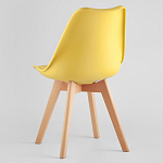 Стул с основой из пластика и мягким сиденьем Arvika Yellow варинант исполнения - 5 | Loft Concept в Орле