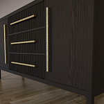 Буфет Primo с тремя ящиками и двумя фасадами Темный орех варинант исполнения - 8 | Loft Concept в Орле