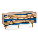 Стильный Буфет лофт 4 двери Cabinet Crimson River фасад эпоксидная смола  варинант исполнения - 2 | Loft Concept в Орле