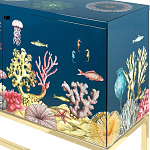 Буфет ручная роспись в морском стиле Cabinet Fondo Marino  варинант исполнения - 2 | Loft Concept в Орле