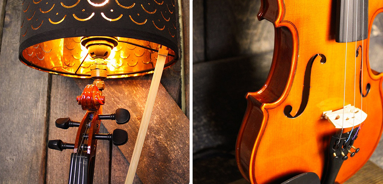Настольная лампа Violin brown Настольная лампа Violin brown - Loft-Concept в Орле