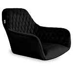 Стул с мягкой черной обивкой из велюра и подъемно-поворотным механизмом на колесиках Harper Black варинант исполнения - 2 | Loft Concept в Орле