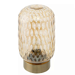 Настольный светильник с плафоном из затемненного стекла с рельефным узором Glass lampshade with Relief Pattern варинант исполнения - 1 | Loft Concept в Орле