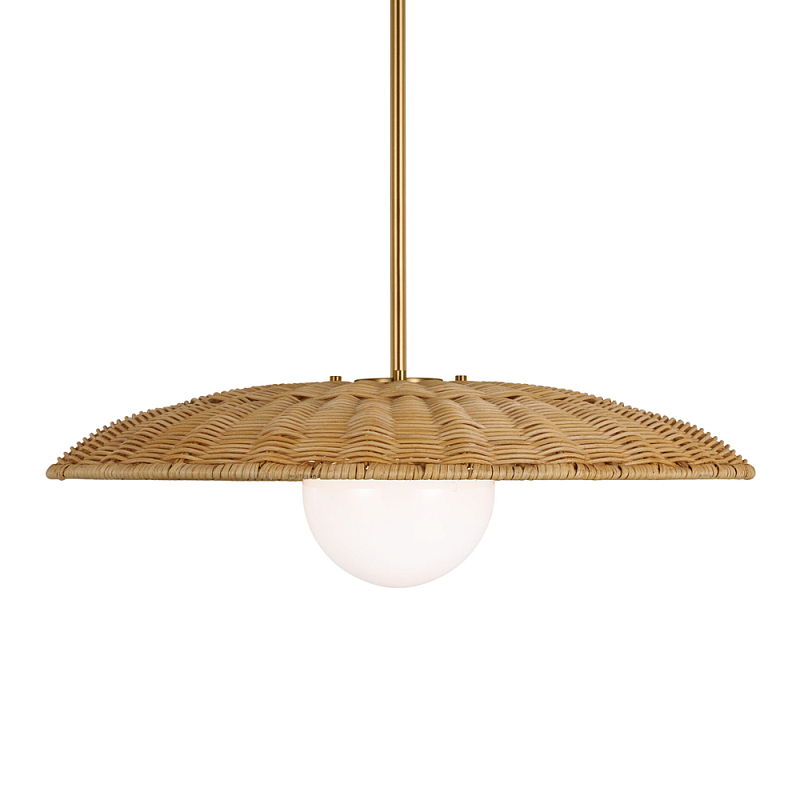 Люстра круглая из ротанга Long Lasting Chandelier Бежевый Белый в Орле | Loft Concept 