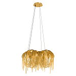 Люстра подвесная круглая с изогнутыми металлическими дугами и ниспадающими цепочками 65 см Atlantis Chain варинант исполнения - 2 | Loft Concept в Орле