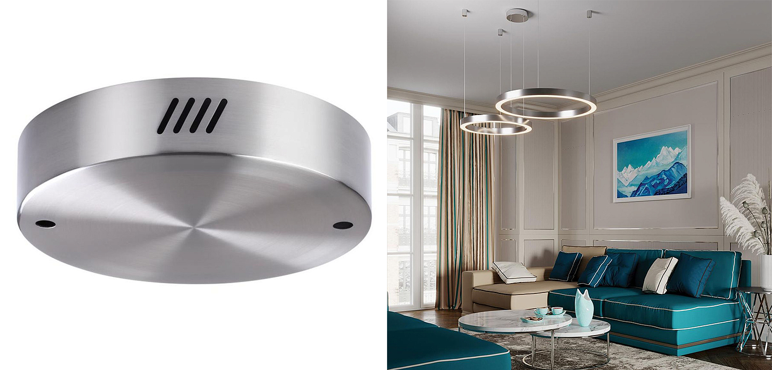 Основание для светильника Ring Horizontal Nickel 18 Основание для светильника Ring Horizontal Nickel 18 - Loft-Concept в Орле