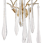 Бра с хрустальными подвесками в виде капель Droplet Crystal Gold Wall Lamp варинант исполнения - 2 | Loft Concept в Орле