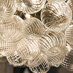 Люстра подвесная с рифлёными стеклянными шарами в форме воздушного облака Berries Chandelier варинант исполнения - 3 | Loft Concept в Орле