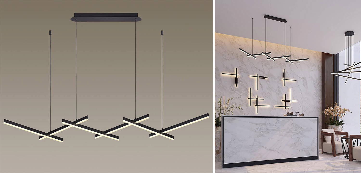 Люстра Rolf Black Lines Linear Chandelier Люстра Rolf Black Lines Linear Chandelier - Loft-Concept в Орле