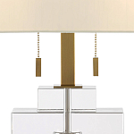 Настольная лампа прямоугольная на прозрачном основании Charm and Luxury варинант исполнения - 1 | Loft Concept в Орле