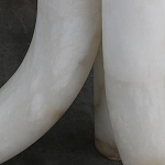 Торшер геометрический с тремя мраморными плафонами Marble Tripod варинант исполнения - 11 | Loft Concept в Орле