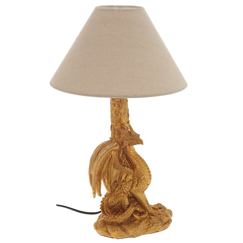 Настольная лампа Дракон Dragon Gold Table Lamp Золотой Бежевый Настольная лампа Дракон Dragon Gold Table Lamp Золотой Бежевый в Орле | Loft Concept