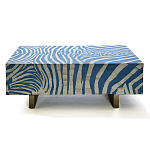 Кофейный стол Kenya Coffee Table Bone Inlay ZEBRA blue варинант исполнения - 2 | Loft Concept в Орле