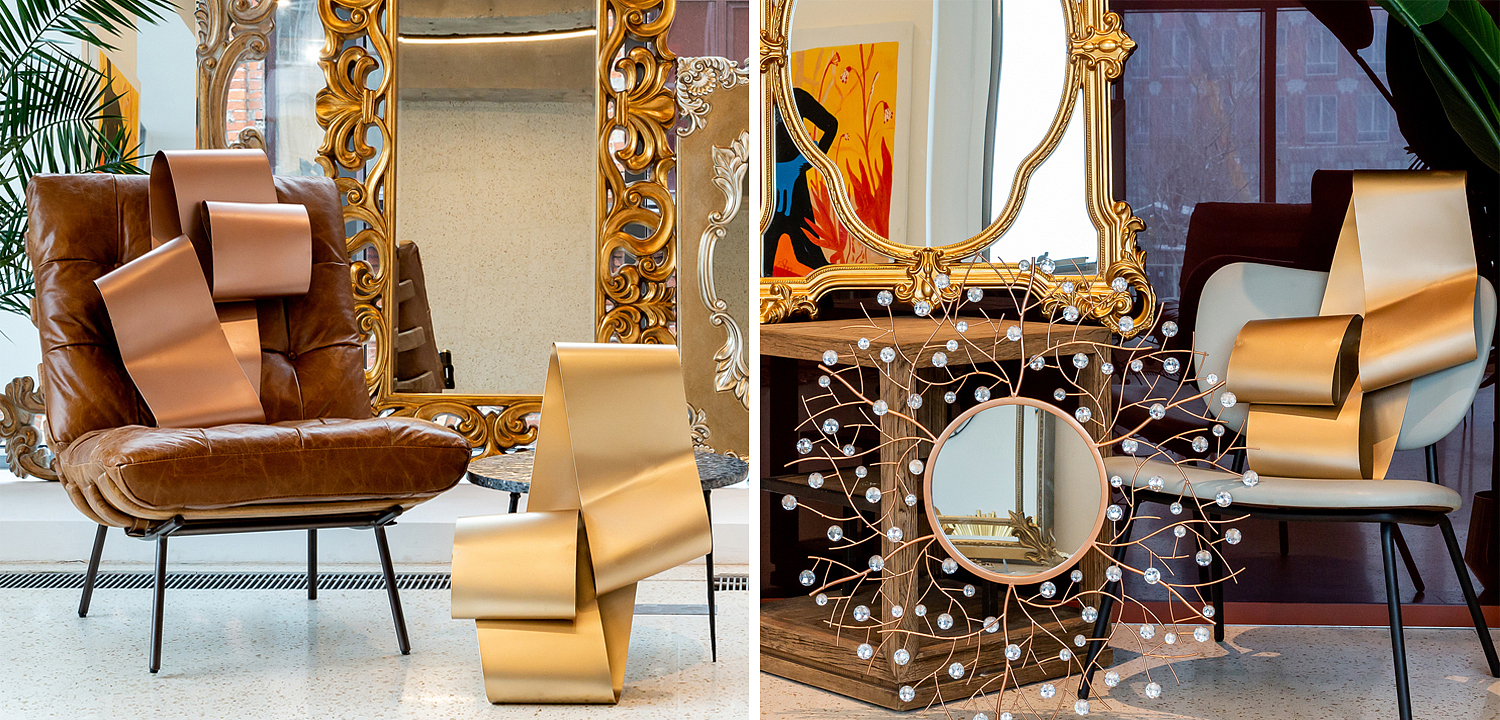 Аксессуар на стену Yvonne matte gold Аксессуар на стену Yvonne matte gold - Loft-Concept в Орле