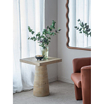 Столик приставной с квадратной столешницей Textured Cream Table варинант исполнения - 8 | Loft Concept в Орле