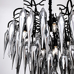 Люстра со стеклянными подвесками дымчатого цвета Ambre Glass Chandelier 80 варинант исполнения - 2 | Loft Concept в Орле