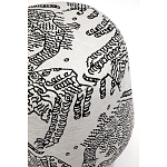 Пуф Wakonda с Круглыми ножками Черно-Белый орнамент варинант исполнения - 4 | Loft Concept в Орле