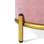 Банкетка овальная пыльно-розовый велюр на 4-х металлических ножках золотого цвета SANJAY варинант исполнения - 4 | Loft Concept в Орле