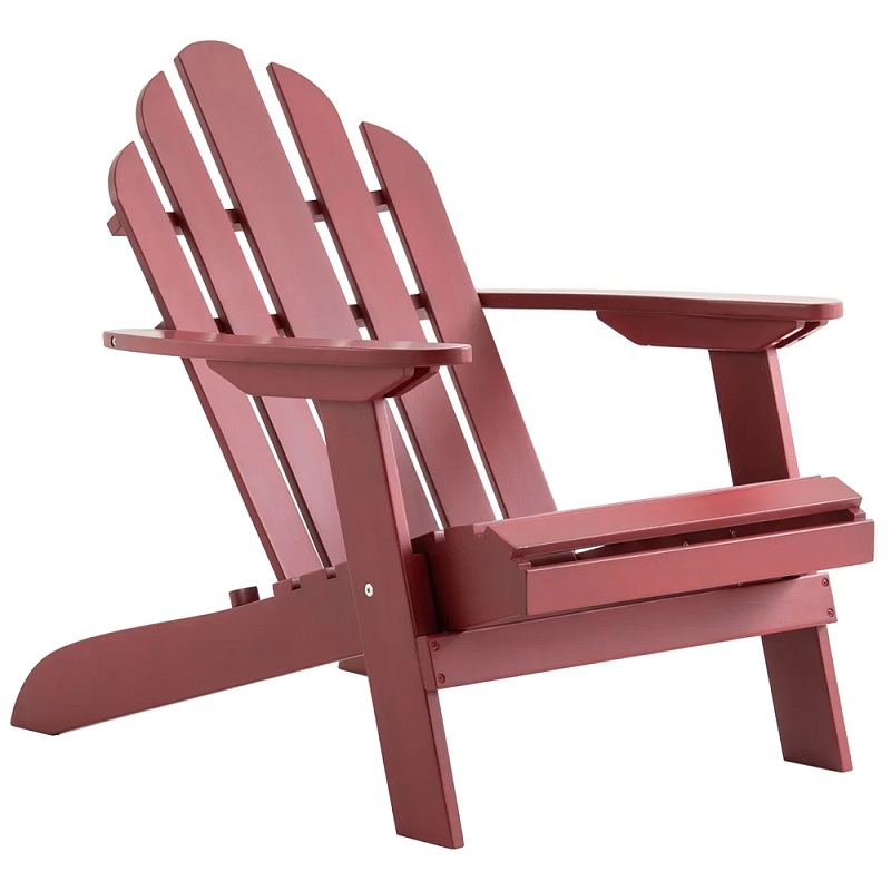 Уличное кресло из массива акации Adirondack Wooden Chair Red Красный Уличное кресло из массива акации Adirondack Wooden Chair Red Красный в Орле | Loft Concept
