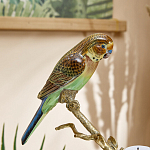 Подсвечник с двумя попугаями из фарфора на бронзовой ветке Eden Garden варинант исполнения - 2 | Loft Concept в Орле