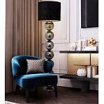 Торшер с основанием в виде металлических сфер Balance Floor Lamp Black варинант исполнения - 4 | Loft Concept в Орле