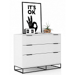 Комод белый с 3-мя ящиками Strict Lines  варинант исполнения - 2 | Loft Concept в Орле