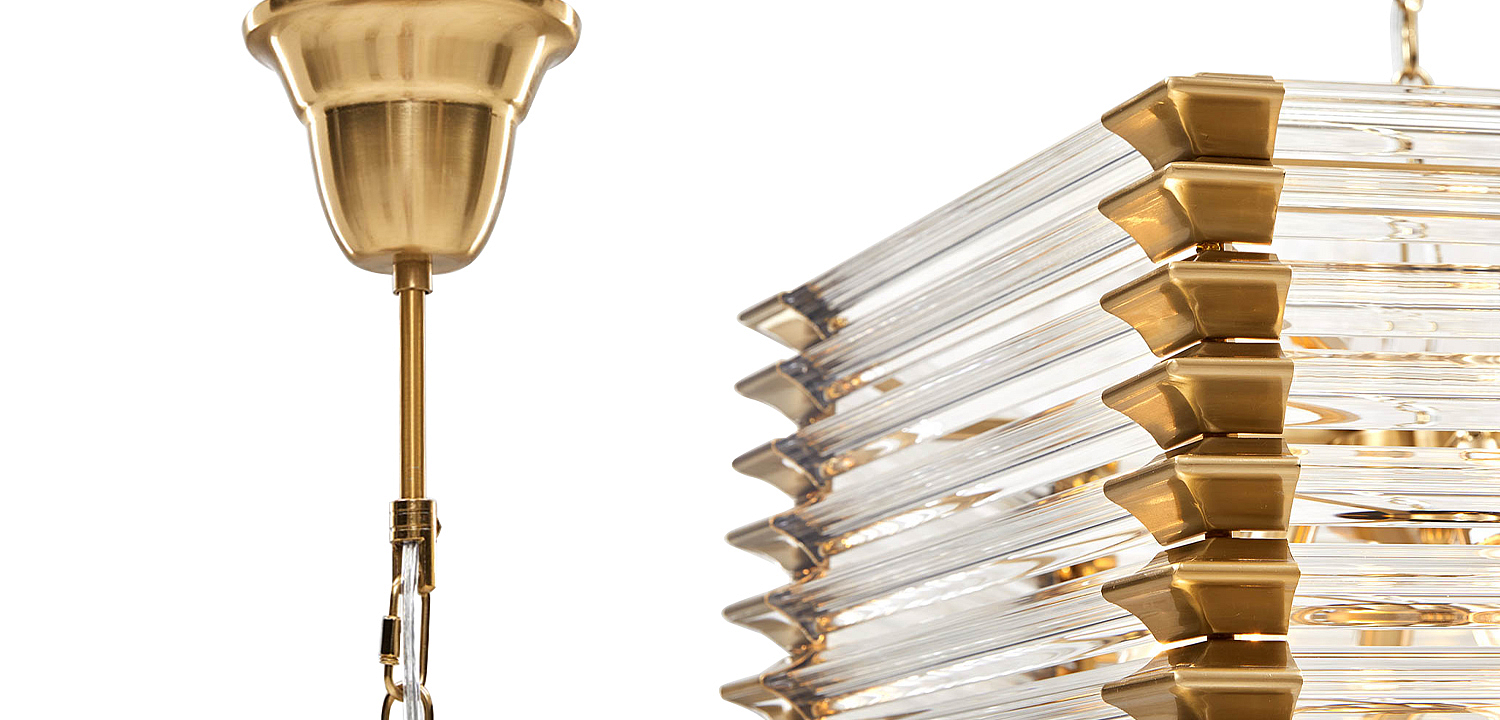 Люстра стеклянная Hexagon Tadesse Glass Chandelier Люстра стеклянная Hexagon Tadesse Glass Chandelier - Loft-Concept в Орле