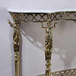 Консоль бронзовая с мраморной столешницей Bronze Console варинант исполнения - 2 | Loft Concept в Орле