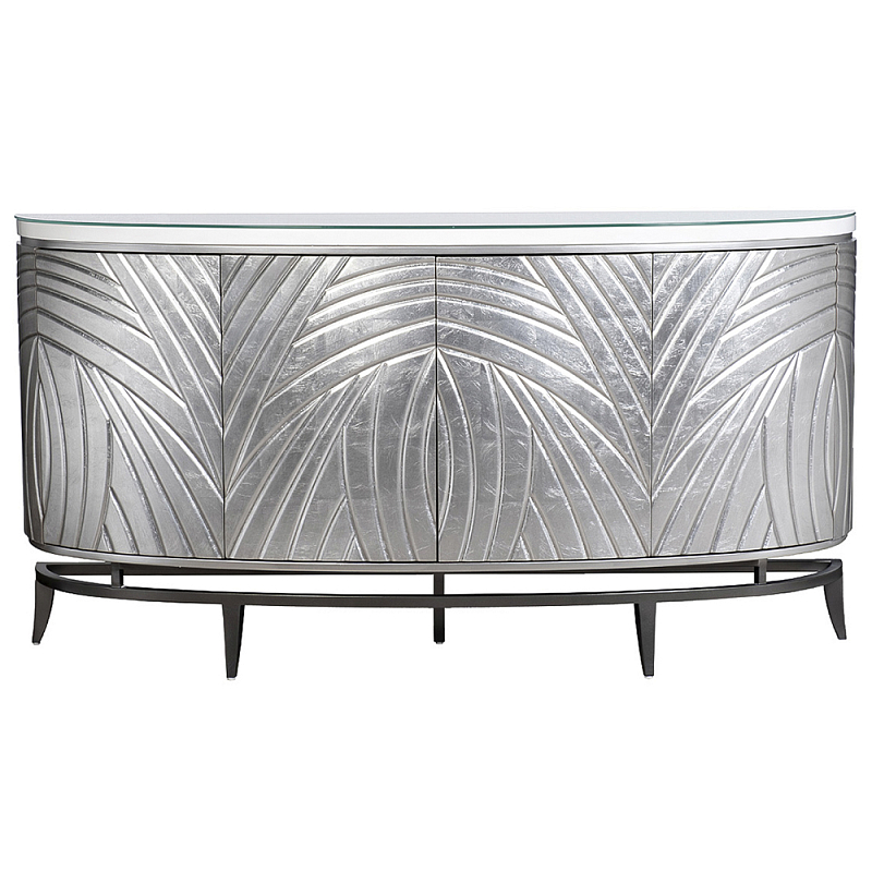 Комод фактурный серебристый с дверцами Silver Chest of Drawers Серебряный Комод фактурный серебристый с дверцами Silver Chest of Drawers Серебряный в Орле | Loft Concept