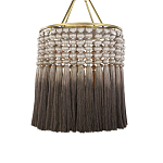 Люстра плетеная с кисточками на золотистом каркасе Boho Tassel Chandelier варинант исполнения - 1 | Loft Concept в Орле
