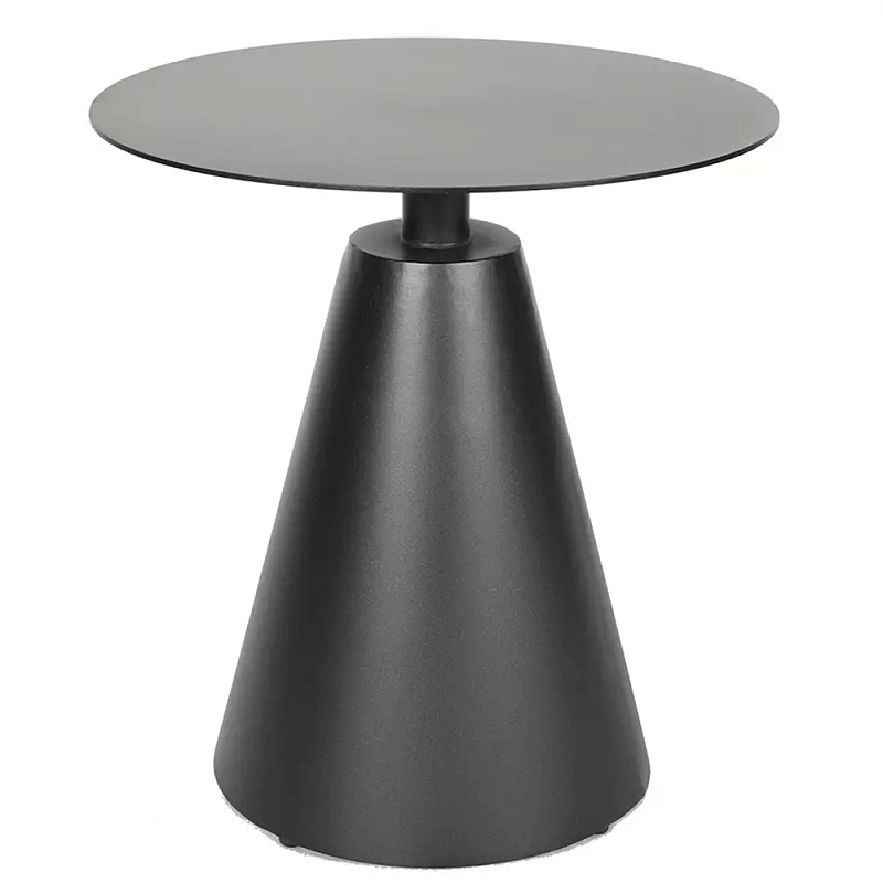 Кофейный столик с круглой столешницей на конусообразном основании Welded Aluminum Table Черный Бежевый Кофейный столик с круглой столешницей на конусообразном основании Welded Aluminum Table Черный Бежевый в Орле | Loft Concept
