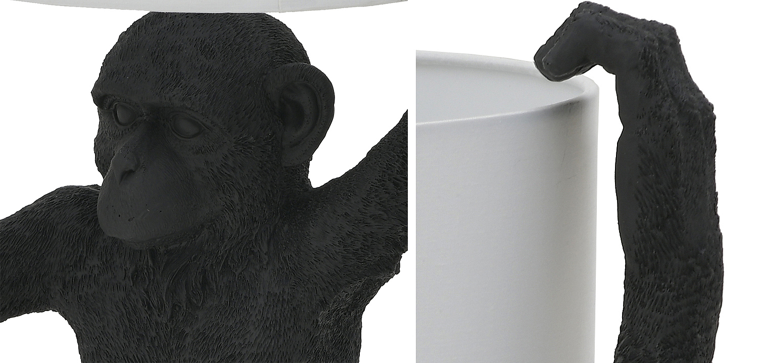 Настольная лампа Black Monkey Holding Lampshade Настольная лампа Black Monkey Holding Lampshade - Loft-Concept в Орле