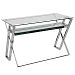 Стол письменный с прозрачной столешницей Corporate Identity варинант исполнения - 1 | Loft Concept в Орле